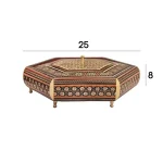 شکلات خوری چوبی 6 گوش خاتم 40222