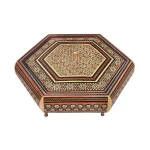 شکلات خوری چوبی 6 گوش خاتم 40222