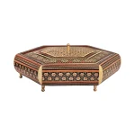 شکلات خوری چوبی 6 گوش خاتم 40222