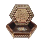 شکلات خوری چوبی 6 گوش خاتم 40222