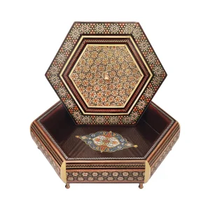 شکلات خوری چوبی 6 گوش خاتم 40222