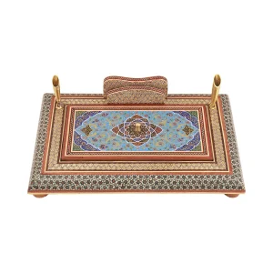 جاقلمی درب دار 20*30 خاتم اعلا نقاشی اسلیمی کد 03