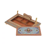 جاقلمی درب دار 20*30 خاتم اعلا نقاشی اسلیمی کد 03