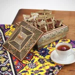 شكلات خوری چوبی 4 گوش 22 خاتم 0019