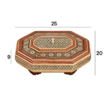 شکلات خوری چوبی 8 گوش خاتم 5023