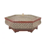 شکلات خوری چوبی 6 گوش 18 خاتم 6023