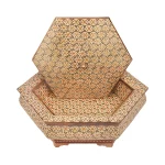شکلات خوری چوبی 6 گوش 24 خاتم 7011
