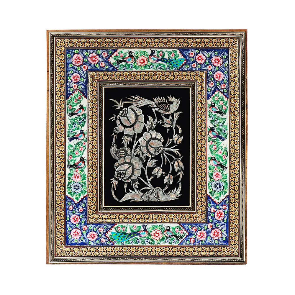 قاب 24*18 دور نقاشی قلم زنی کد 03 قاب 24*18 دور نقاشی قلم زنی کد 03
