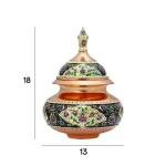 قندان دخلی ۲۰ پرداز مشکی طلایی