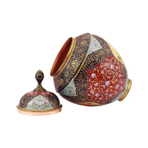 قندان مس و پرداز مدل سیبی