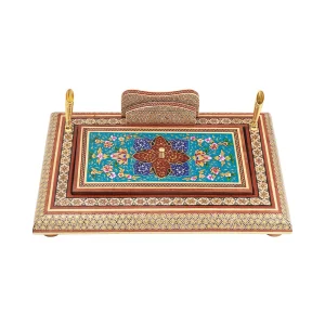 جاقلمی درب دار 20*30 خاتم اعلا نقاشی اسلیمی کد 01