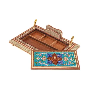 جاقلمی درب دار 20*30 خاتم اعلا نقاشی اسلیمی کد 01
