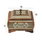 شکلات خوری چوبی 4 گوش 15 خاتم 2019