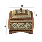 شکلات خوری چوبی 4 گوش 12 خاتم 2019