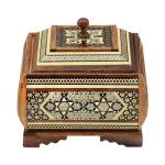 شکلات خوری چوبی 4 گوش 12 خاتم 2019