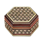 جعبه جواهرات 6 گوش 11*13 خاتم 0014