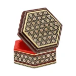 جعبه جواهرات 6 گوش 11*13 خاتم 0014