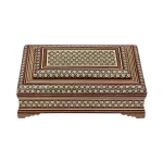 جعبه پذیرایی 30×22 خاتم تخمه دار مشکی