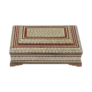جعبه پذیرایی 30*22 خاتم تخمه دار