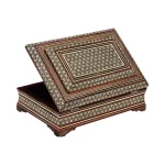 جعبه پذیرایی 30×22 خاتم تخمه دار مشکی