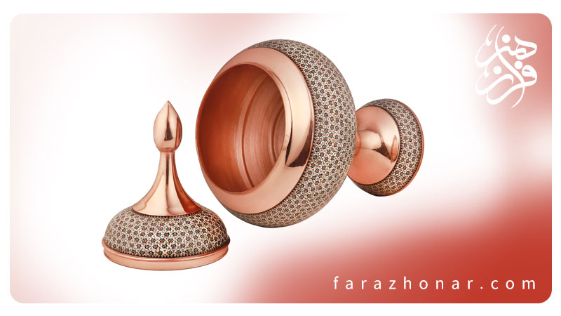 شکلان خوری درب دار خاتم کاری فراز هنر